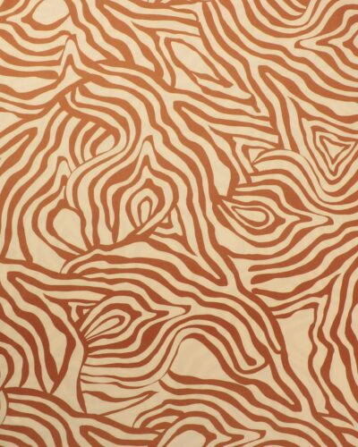 Organisk mønster på cremefarvet bund - Twillvævet viskose