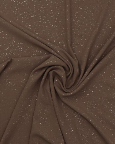 Vissengrøn med folietrykte sølvstænk - Polyester