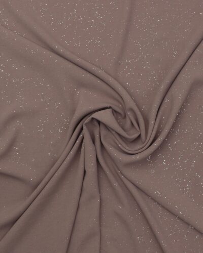 Lys nougat med folietrykte sølvstænk - Polyester