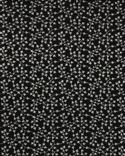 Sort med broderet hvide blomster - Broderie Anglaise