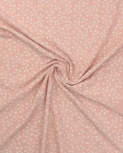 Mørk pudder med broderet hvide blomster - Broderie Anglaise