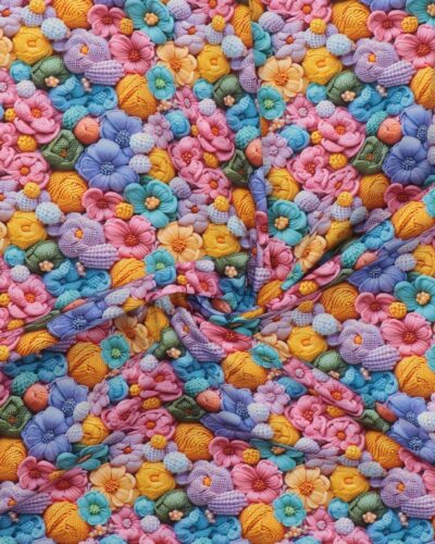 Blomster i garn/strik - Bomuld