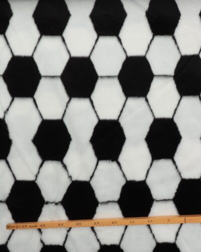 Alternative view of Sort/hvid fodbold - Imiteret pels