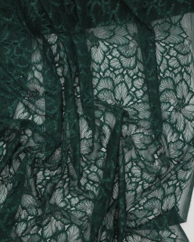 Grøn blonde med blomster - Polyester