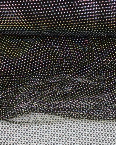 Sort net med sten - Polyester med stræk