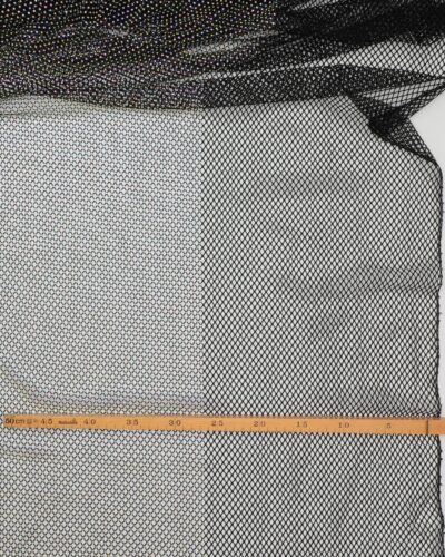 Sort net med sten - Polyester med stræk