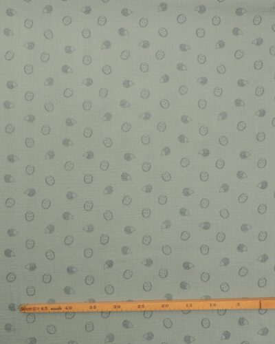 Alternative view of Lysegrøn med pindsvin - Double Gauze/musselin stof