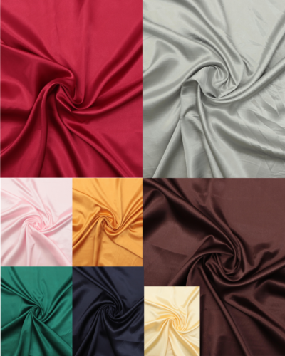 Ensfarvet blød satin