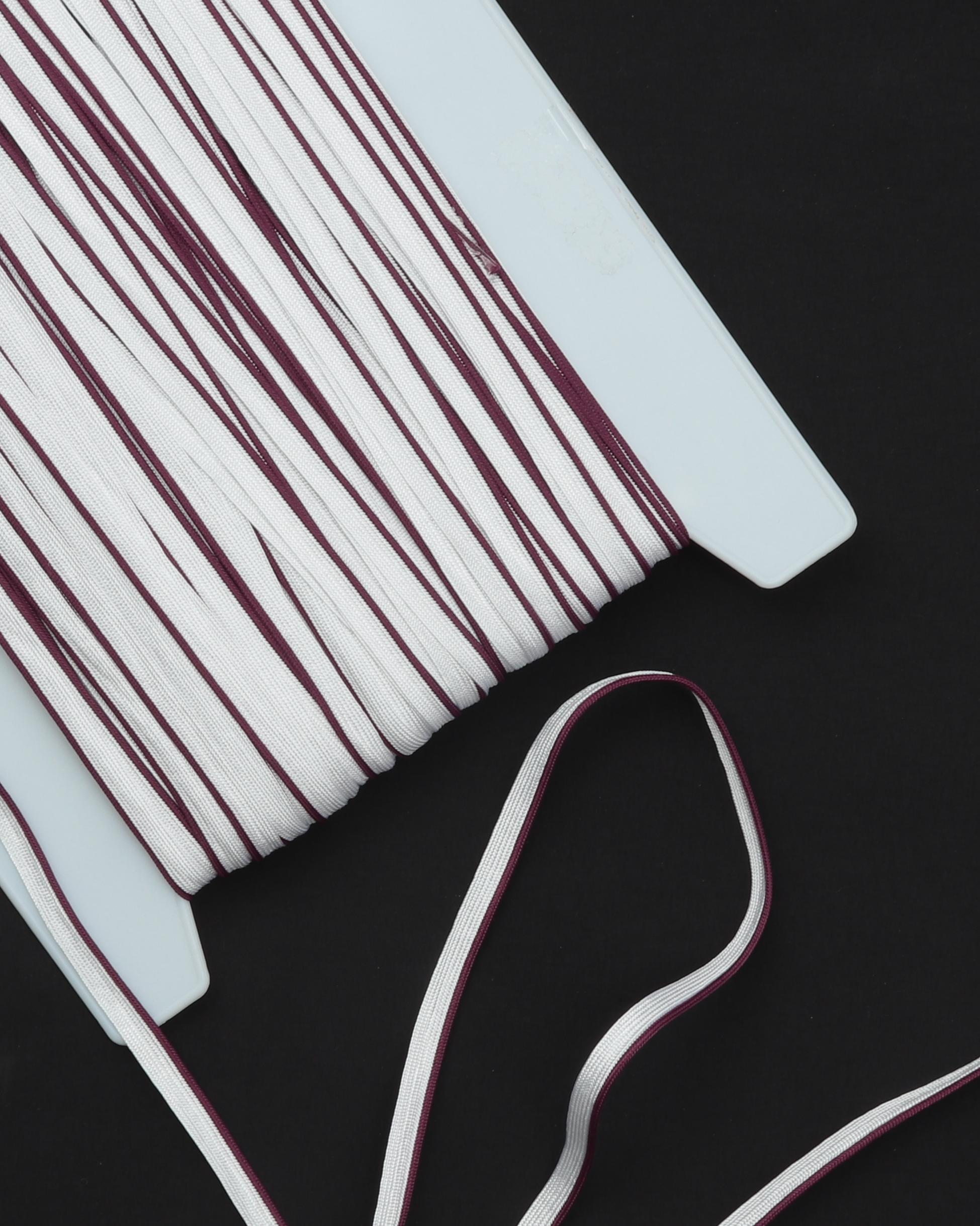 Hvid med farvet kant - Tittebånd