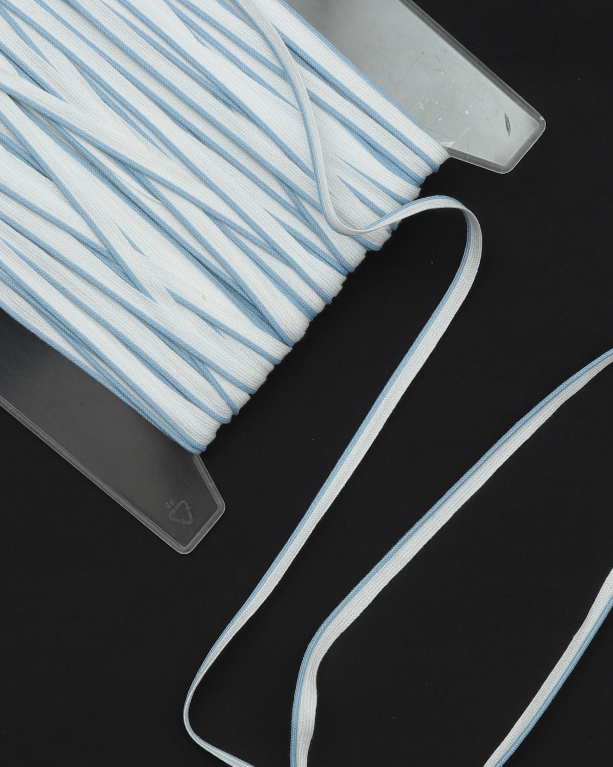 Hvid med farvet kant - Tittebånd