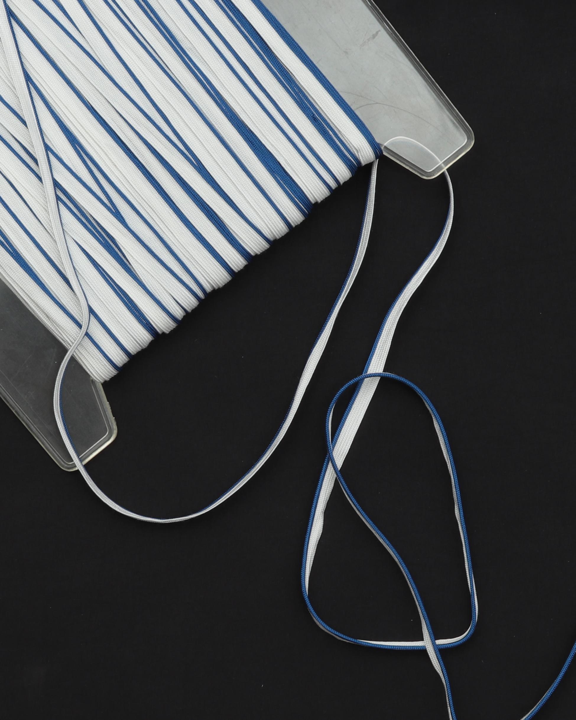 Hvid med farvet kant - Tittebånd