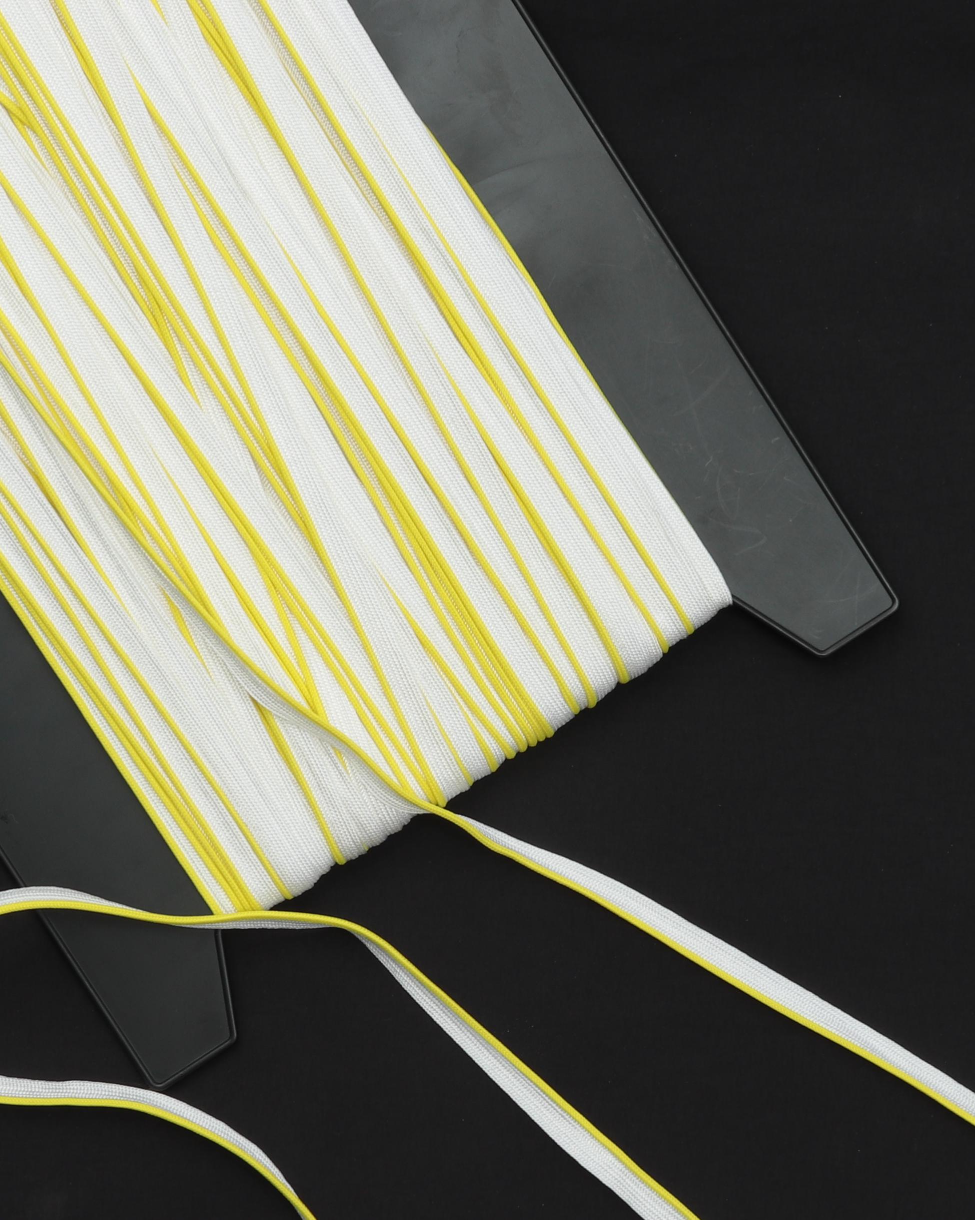 Hvid med farvet kant - Tittebånd