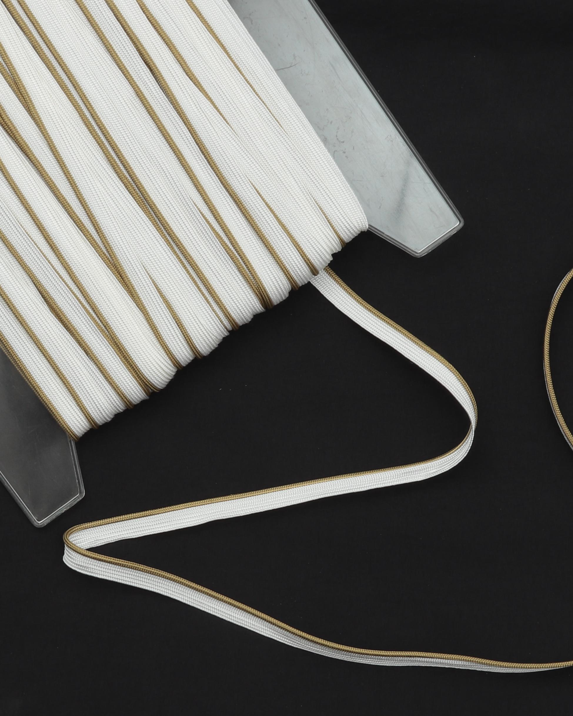 Hvid med farvet kant - Tittebånd