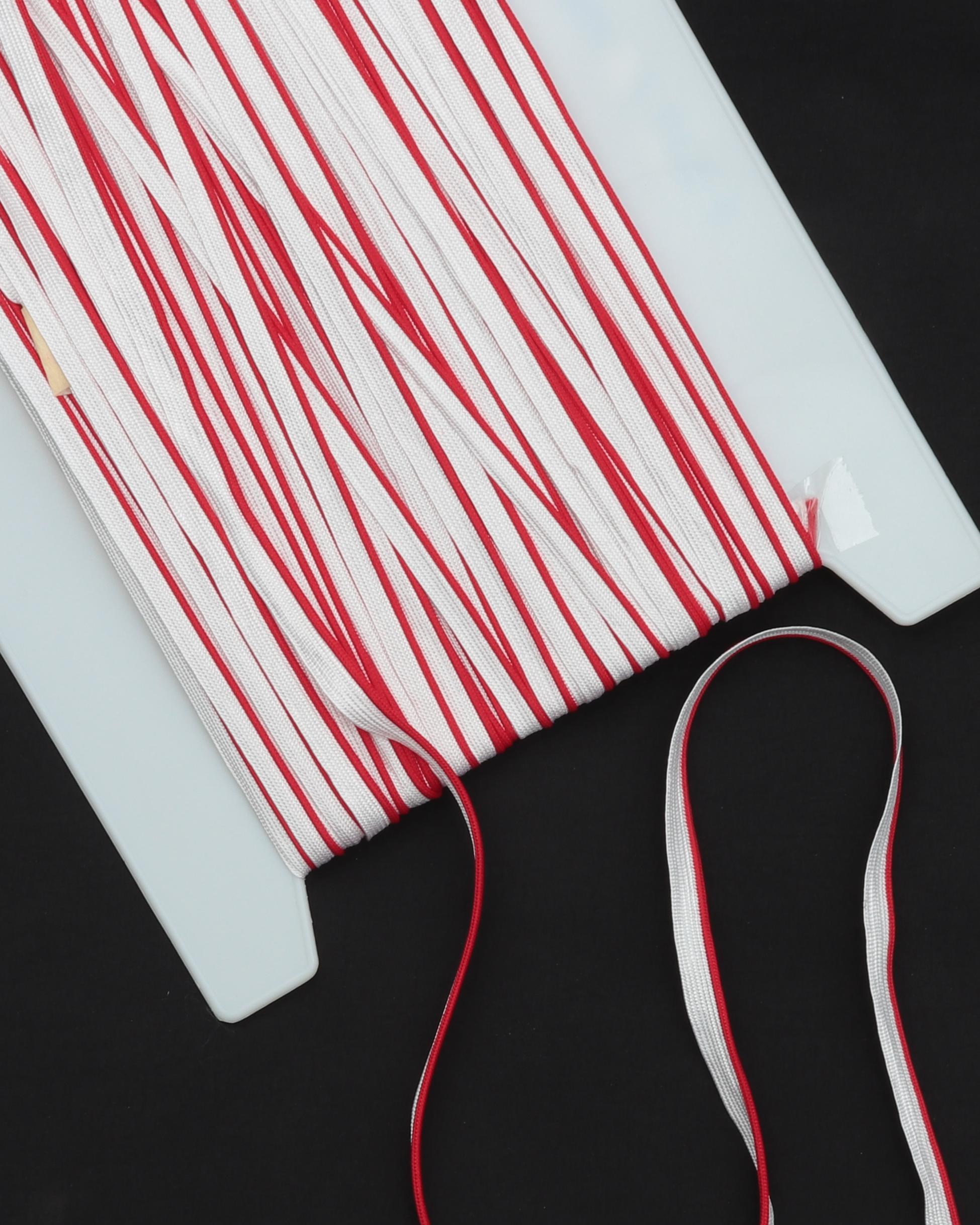 Hvid med farvet kant - Tittebånd