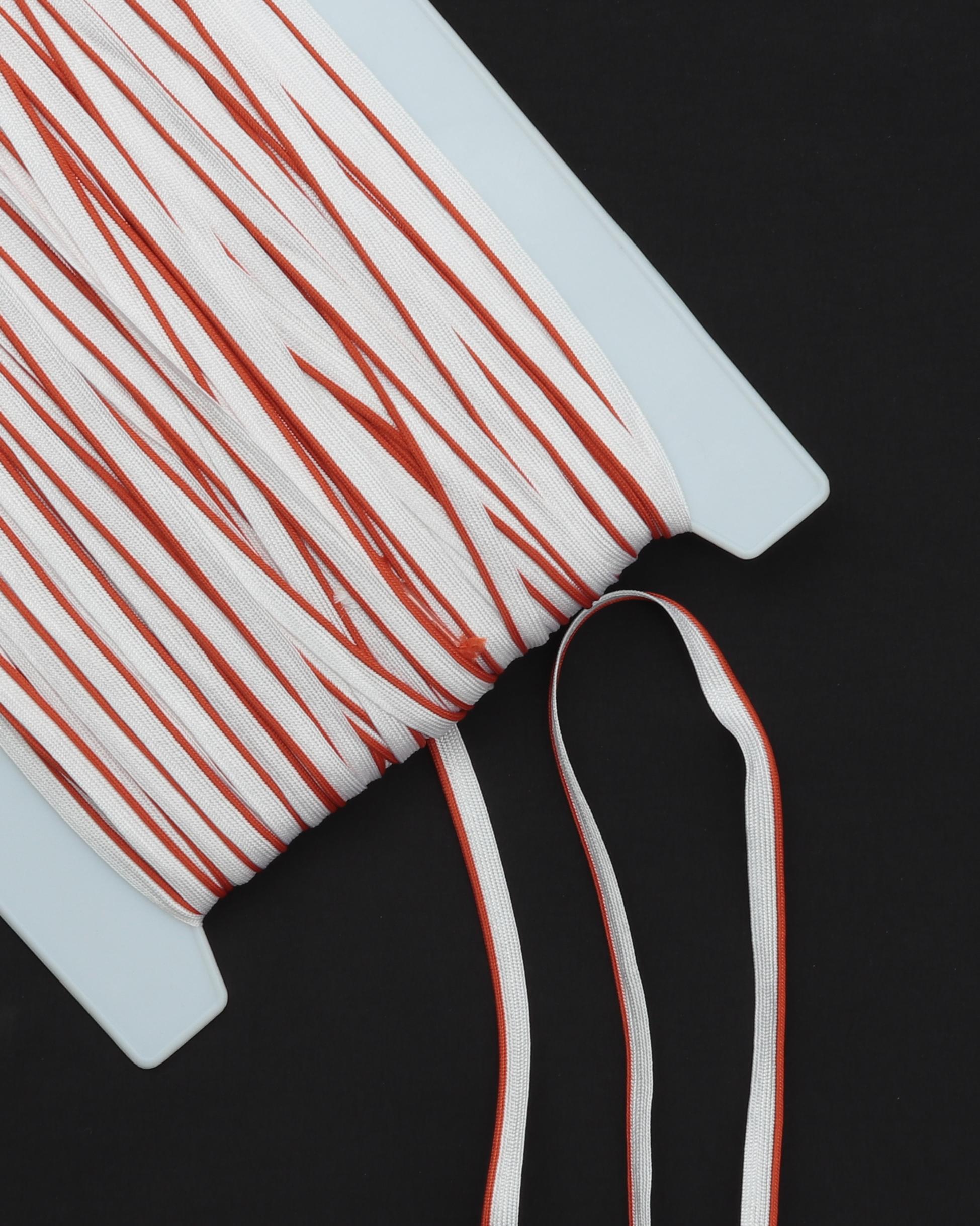 Hvid med farvet kant - Tittebånd