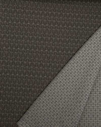 Brokade, mønster i sort/grå/guld/offwhite - Bomuld/polyester