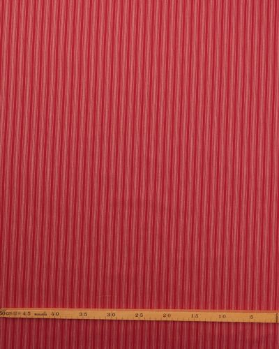 Alternative view of Rød med striber - Bomuld
