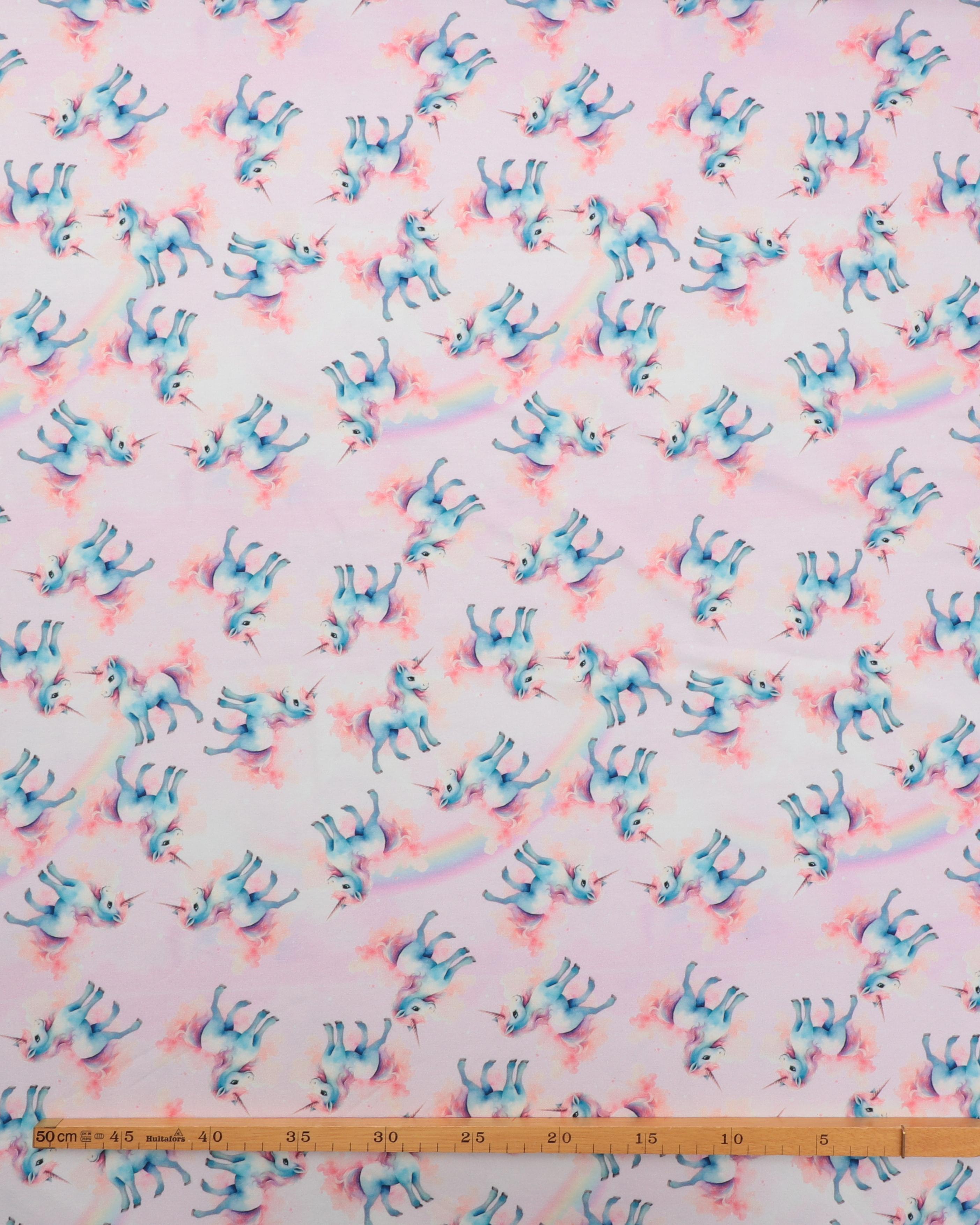 Enhjørninge på sart lyserød bund - Jersey 4 Enhjørninge på sart lyserød bund - Jersey - Billede 2