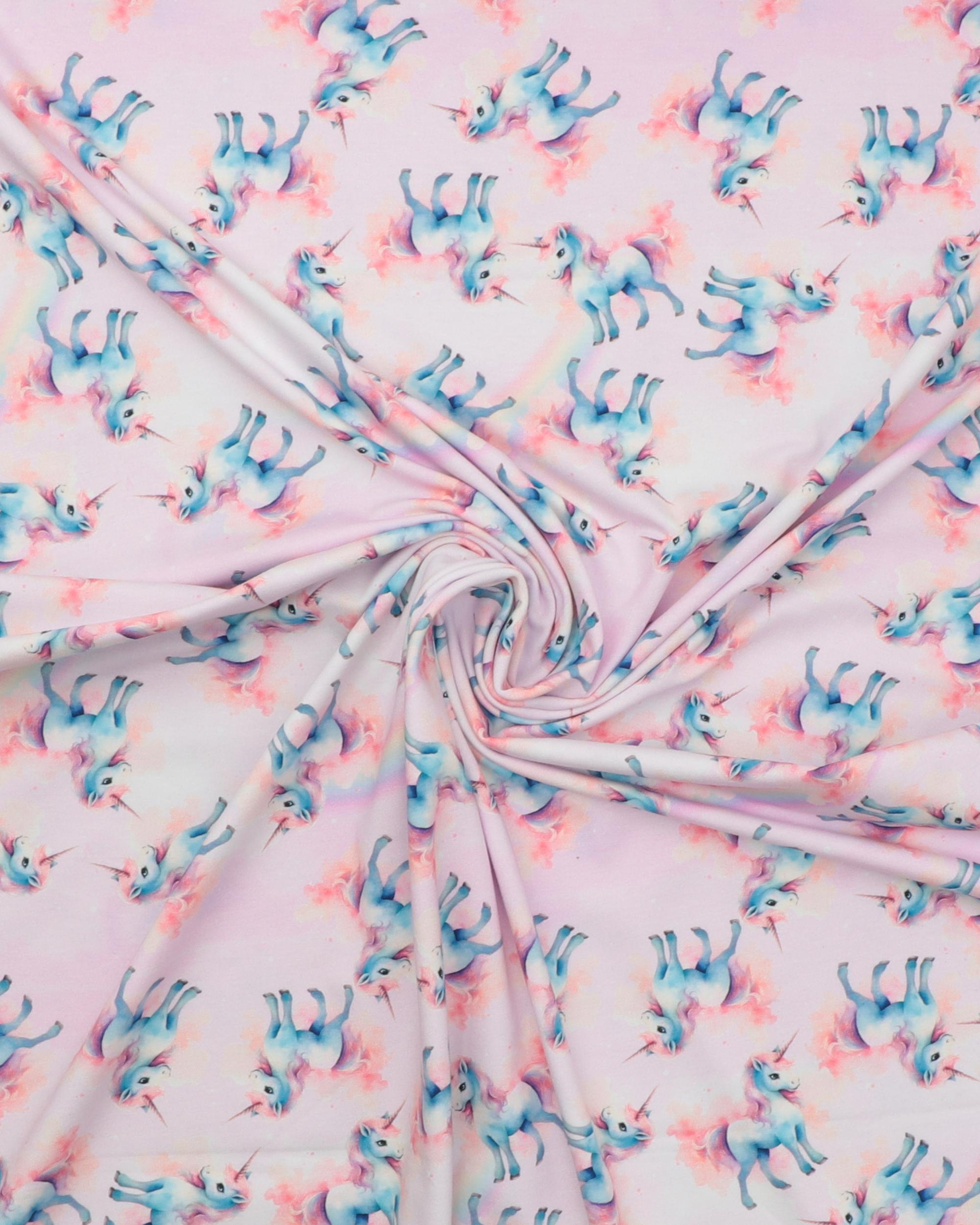 Enhjørninge på sart lyserød bund - Jersey 5 Enhjørninge på sart lyserød bund - Jersey - Billede 3