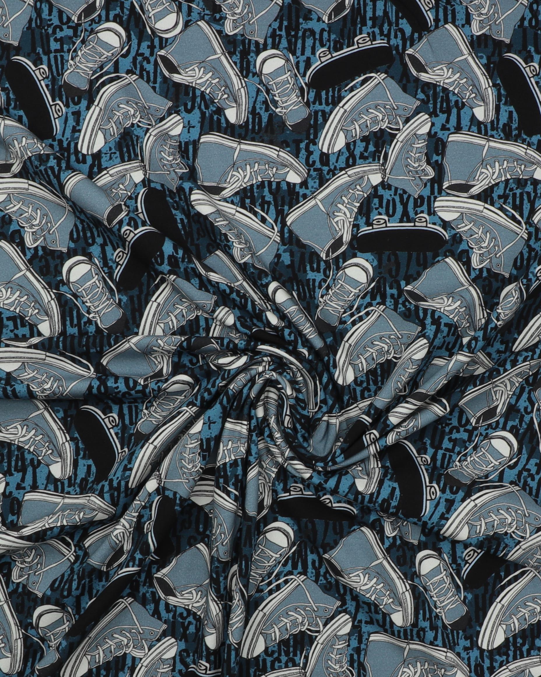 Blå sneakers og skateboard - Jersey 5 Blå sneakers og skateboard - Jersey - Billede 3