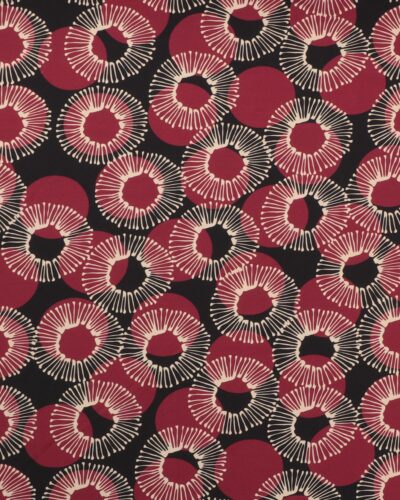 Flødefarvet cirkelmønster - Jersey