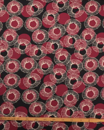 Alternative view of Flødefarvet cirkelmønster - Jersey