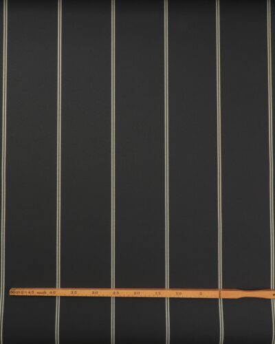 Grå m. offwhite stribe - Markisestof