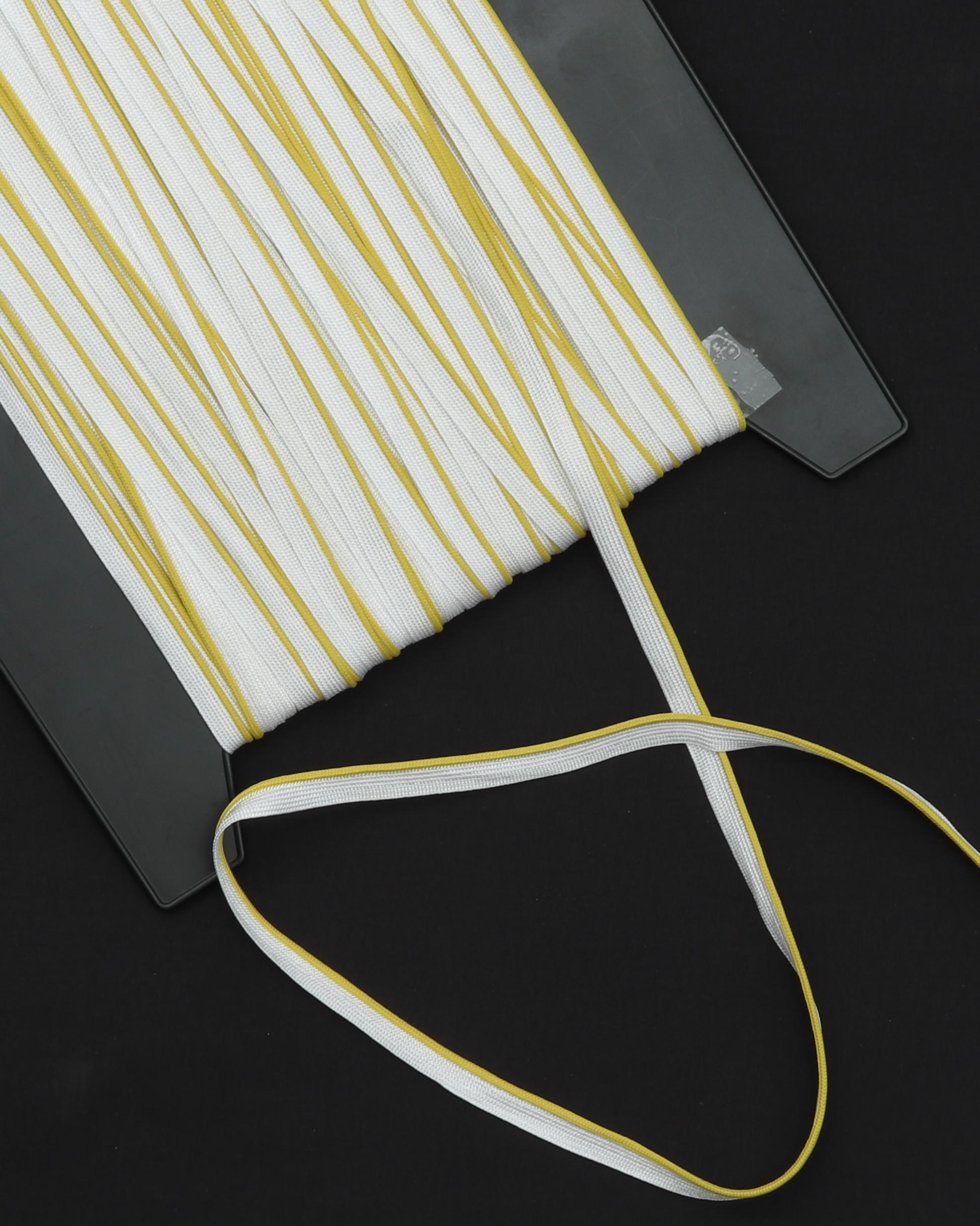 Hvid med farvet kant - Tittebånd