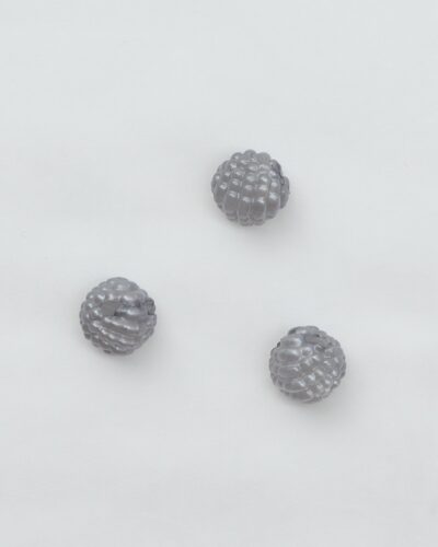 Øjeknap, gråt bærmønster - ca. 15 mm