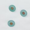 Øjeknap, petrol m. guld - ca. 20 mm 2 Øjeknap, petrol m. guld - ca. 20 mm