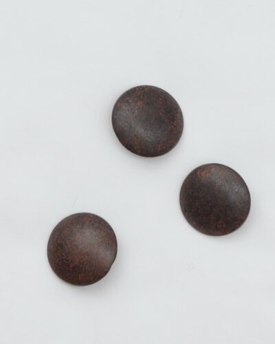 Øjeknap, rustbrun - 20 mm metalknap