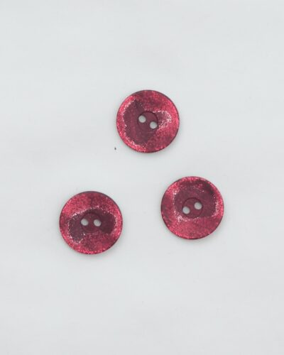 2-huls, mørk cerise med lidt sølv - ca. 18 mm