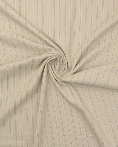 Lys beige, hvid stribe og mørk lurextråd - Viskose/hør/polyester