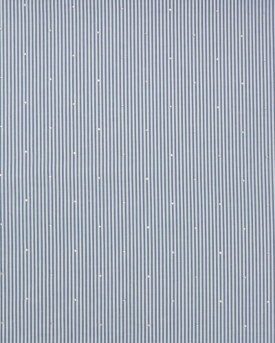 Hvid/blå striber med sten - Bomuld