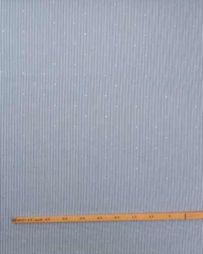 Alternative view of Hvid/blå striber med sten - Bomuld