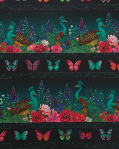 Wild Garden, påfugle og blomster - Patchwork