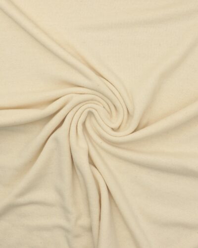 Cremefarvet - Let strik i uld/polyester