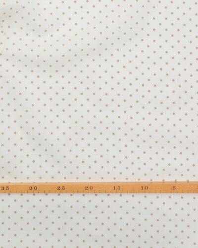 Alternative view of Hvid voile med olivengrønne prikker