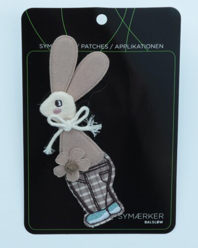 Stof kanin, ca. 3x13 cm - Symærke