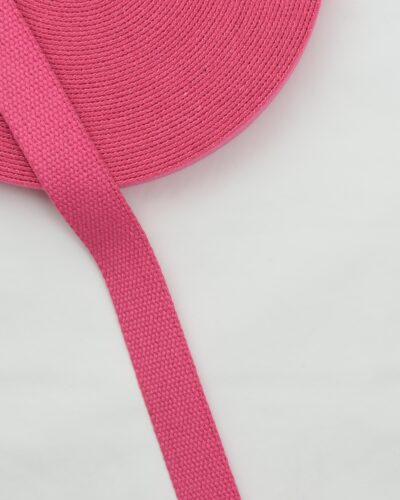 Pink, bomuld - Gjordbånd 30 mm