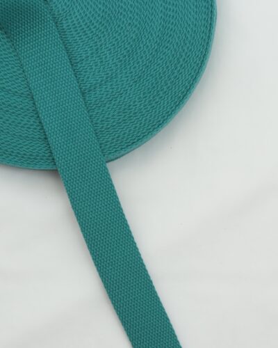 Lys petrolgrøn, bomuld - Gjordbånd 32 mm