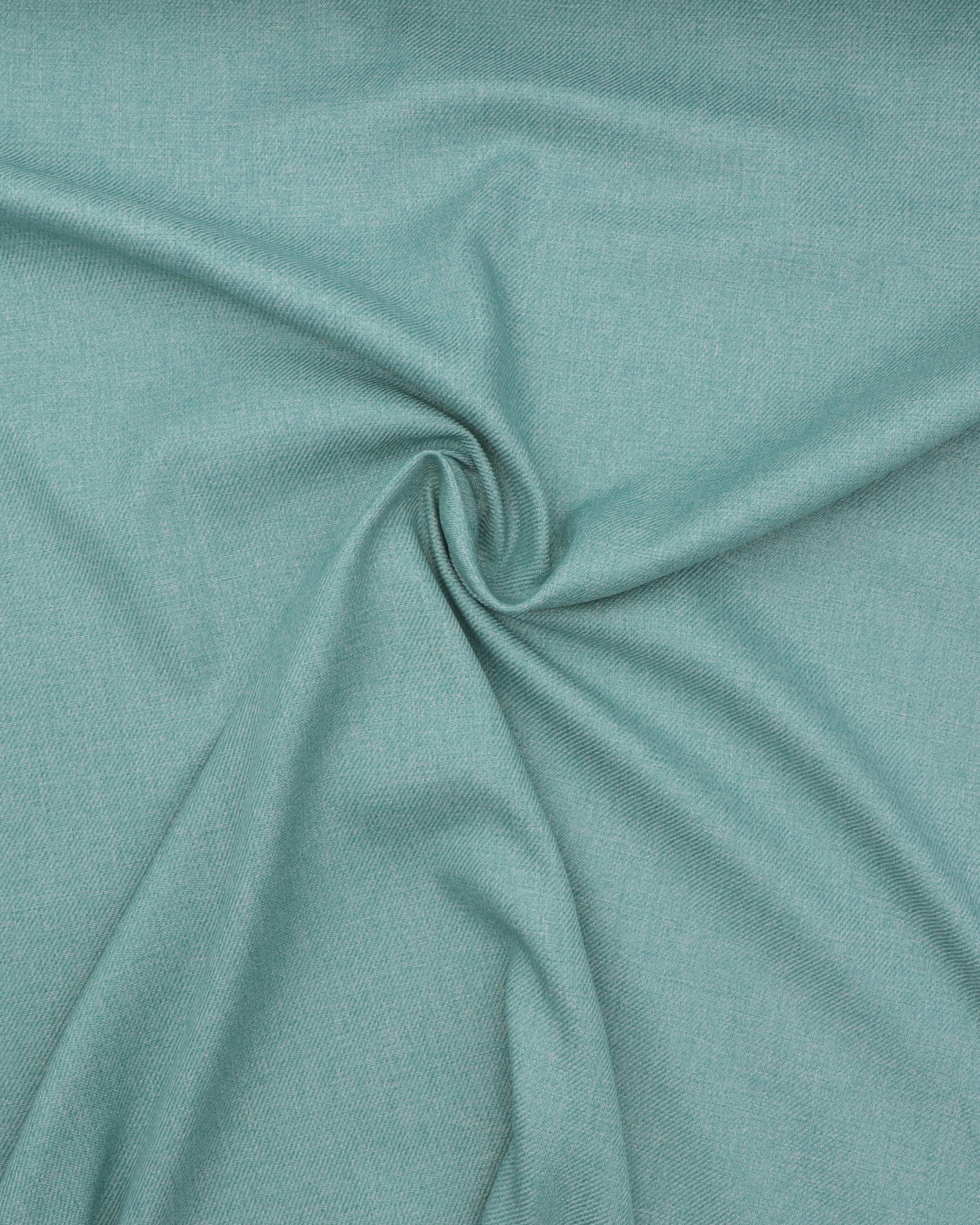 Meleret støvet turkis - Møbel/gardinstof - 100% Polyester