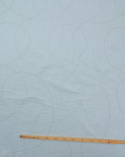 Alternative view of Lysegrå med og broderet mønster, m. tyngdebånd - 310 cm høj