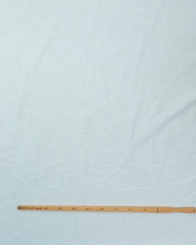 Alternative view of Offwhite med og broderet mønster, m. tyngdebånd - 310 cm høj