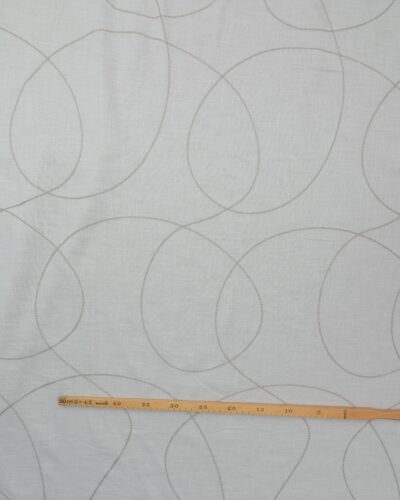 Alternative view of Beige med og broderet mønster, m. tyngdebånd - 310 cm høj