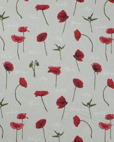 Lys natur med valmuer - Boligtekstil