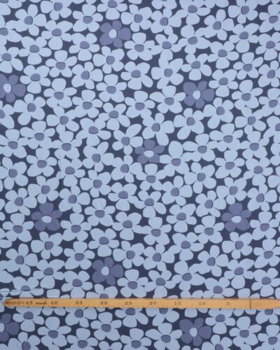 Alternative view of Lyselilla og lavendel blomster - Twillvævet viskose