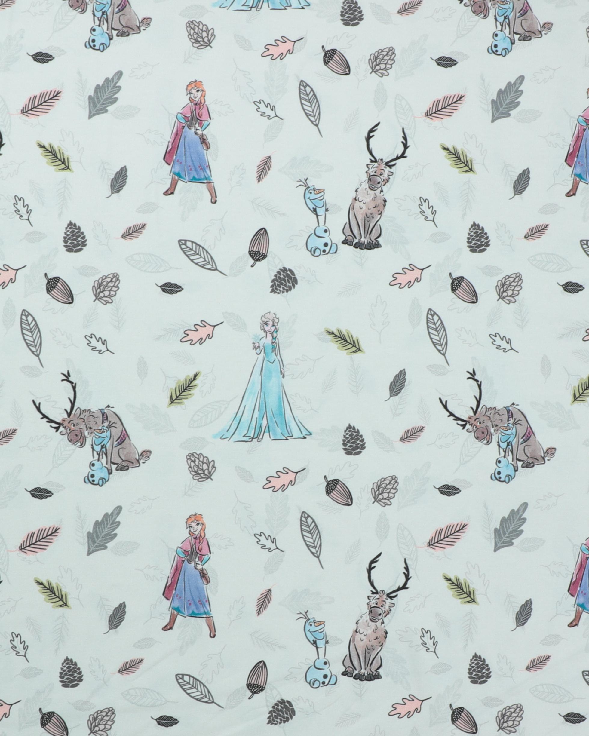 Frozen (Frost) på flødefarvet bund - Jersey - 95% Bomuld, 5% Elastan