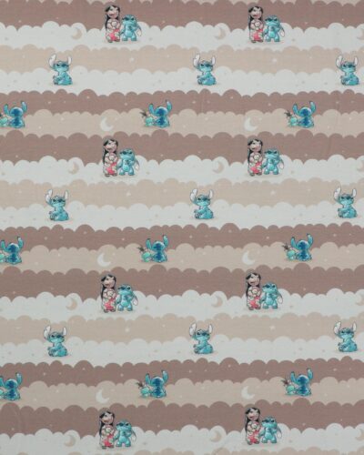 Lilo og Stitch med lysebrun - Jersey