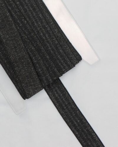 Mørkegrå som skinner - 35 mm elastik